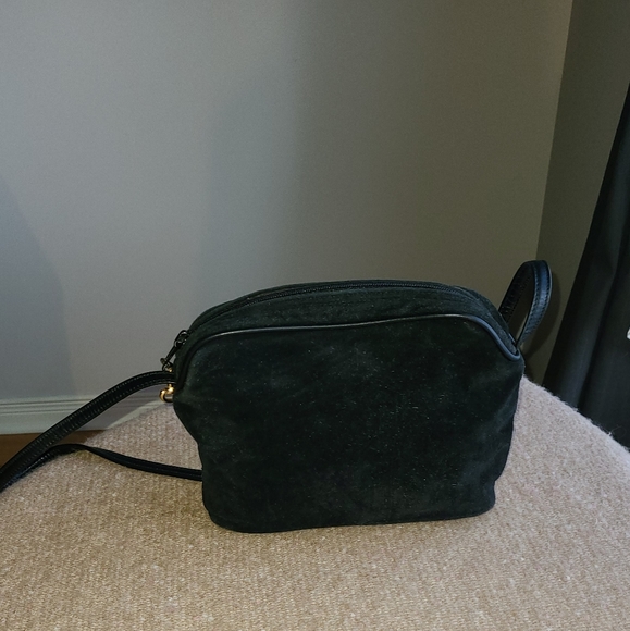 Black suede zippered purse Due Fratelli - Picture 5 of 5